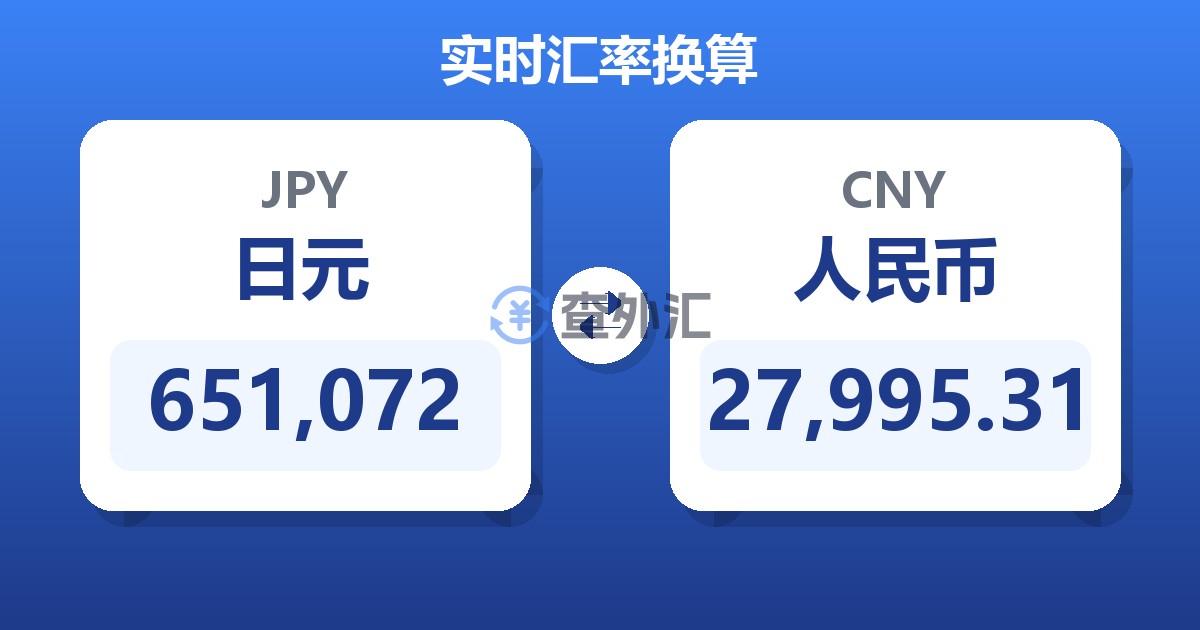 651,072日元兑人民币