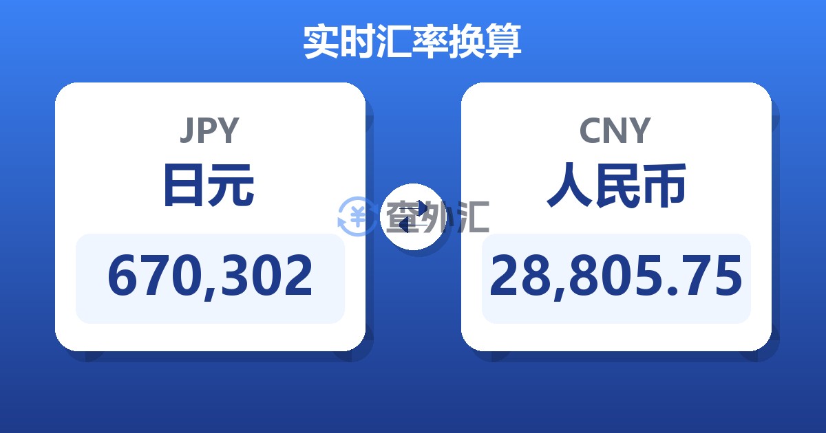 670,302日元兑人民币