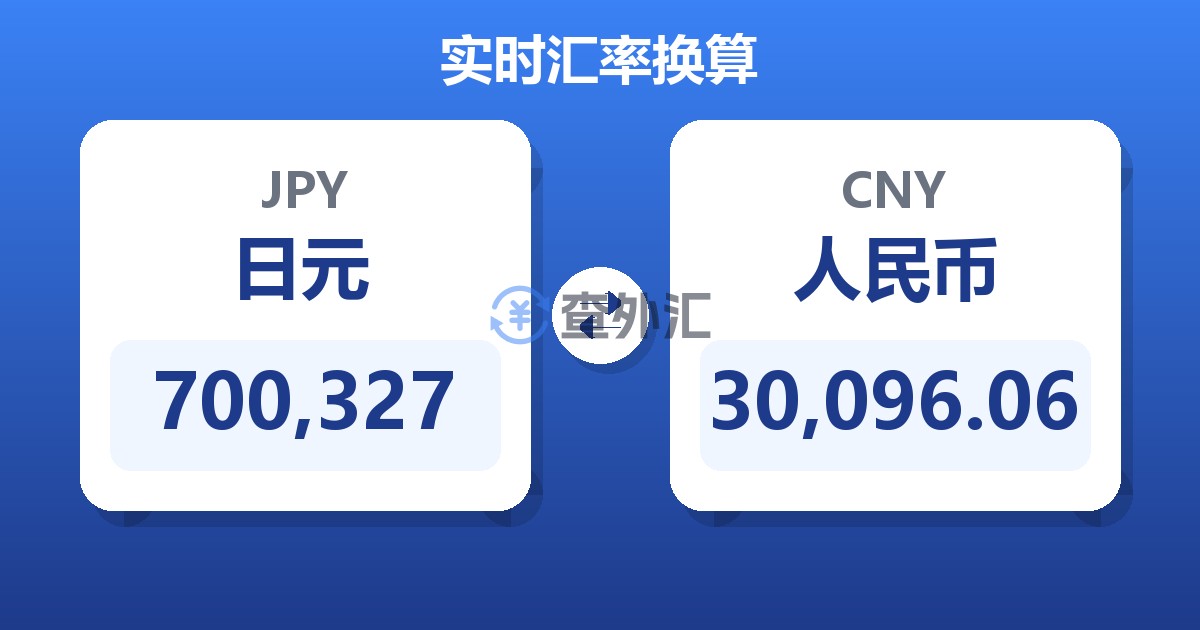 700,327日元兑人民币