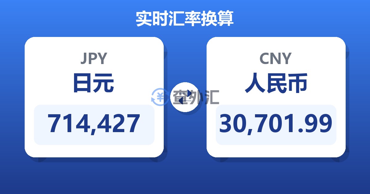 714,427日元兑人民币