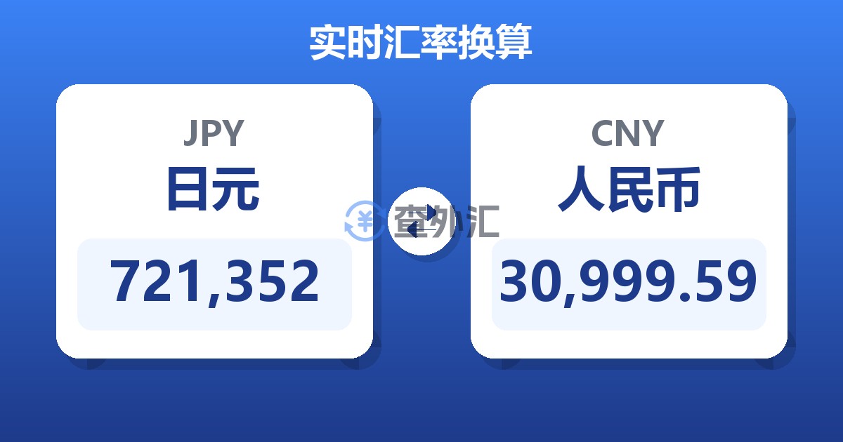 721,352日元兑人民币