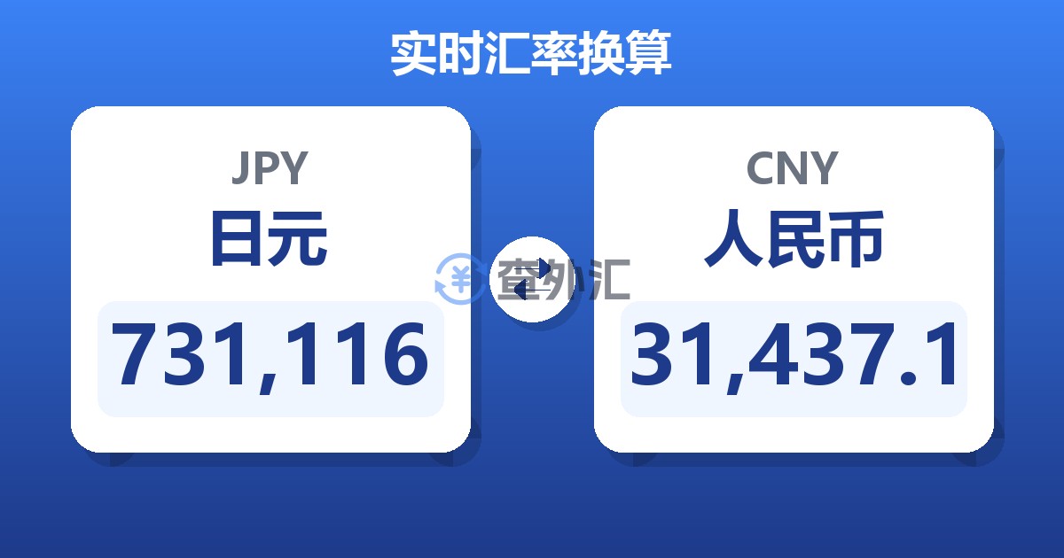 731,116日元兑人民币