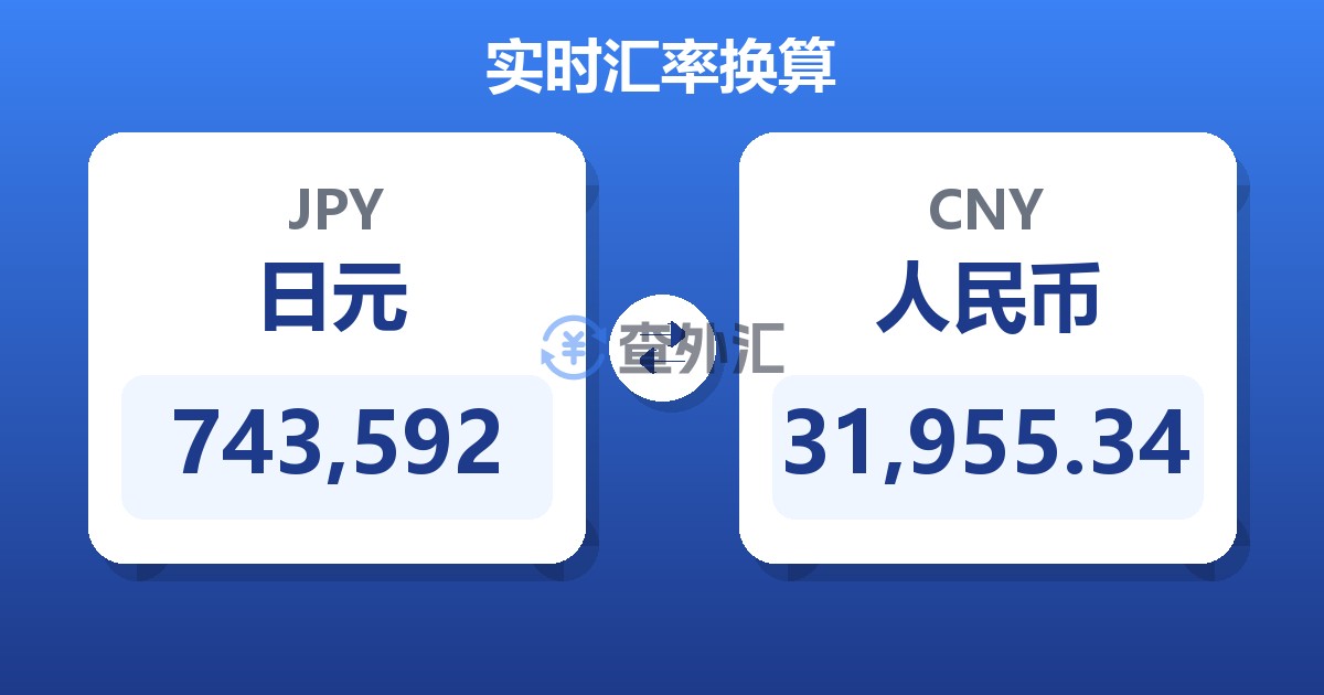 743,592日元兑人民币