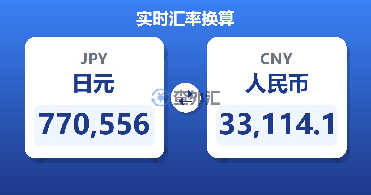 770,556日元兑人民币
