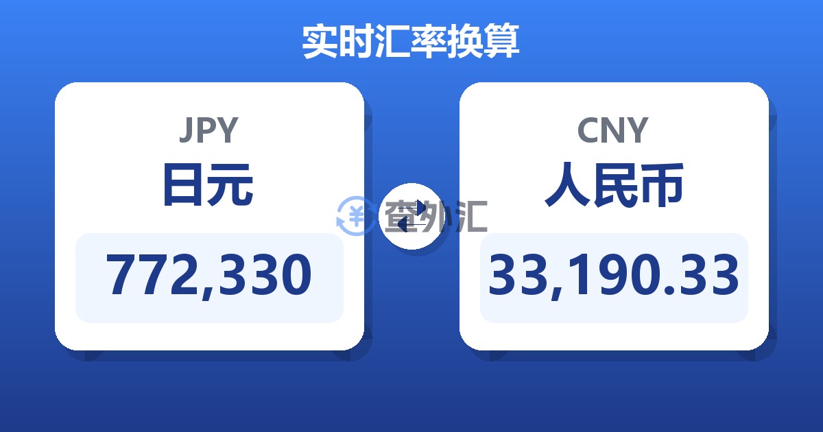772,330日元兑人民币