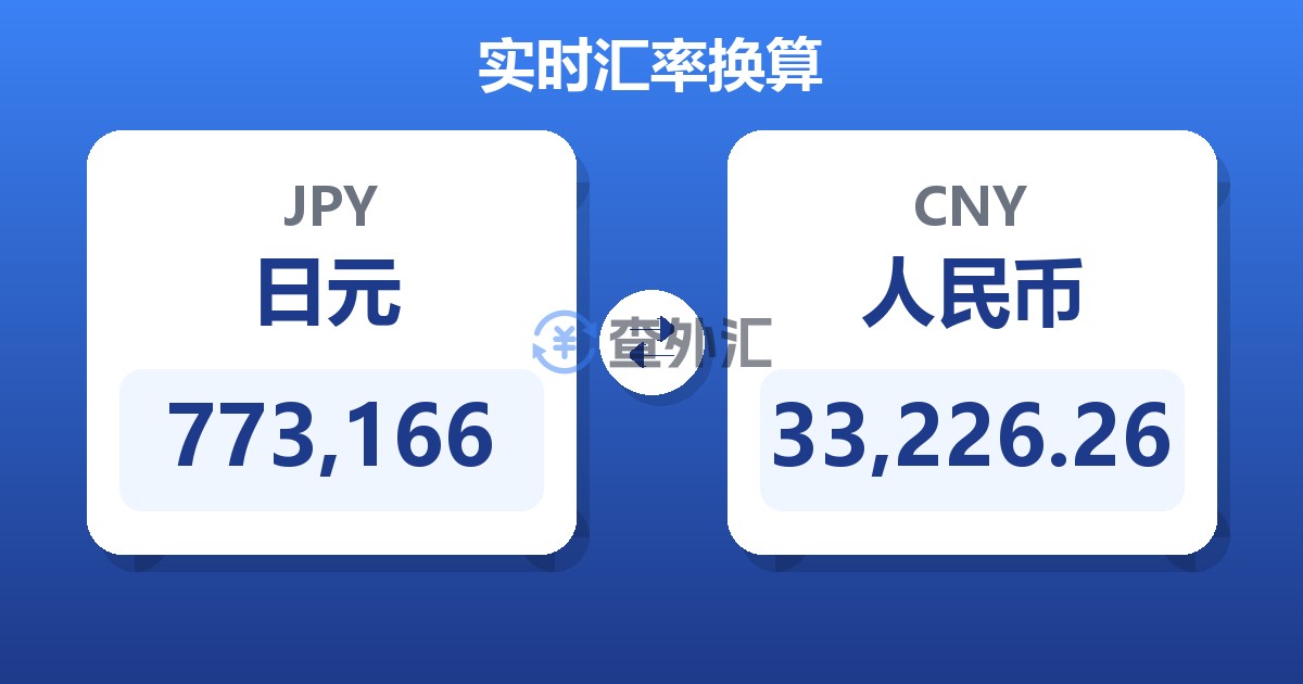 773,166日元兑人民币