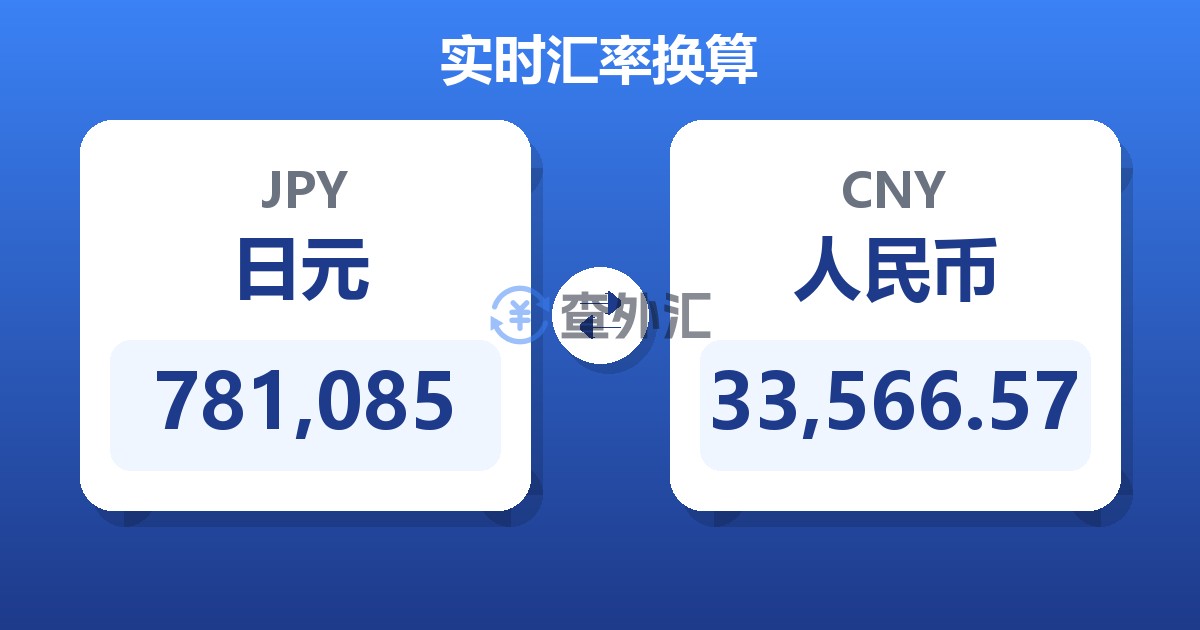 781,085日元兑人民币