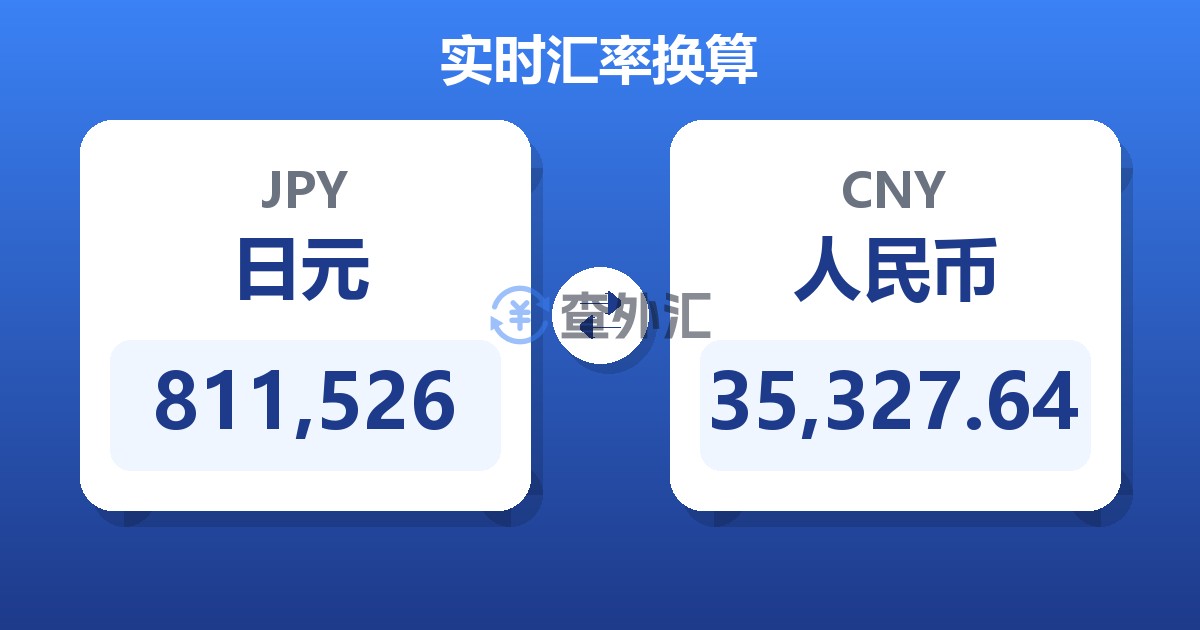 811,526日元兑人民币