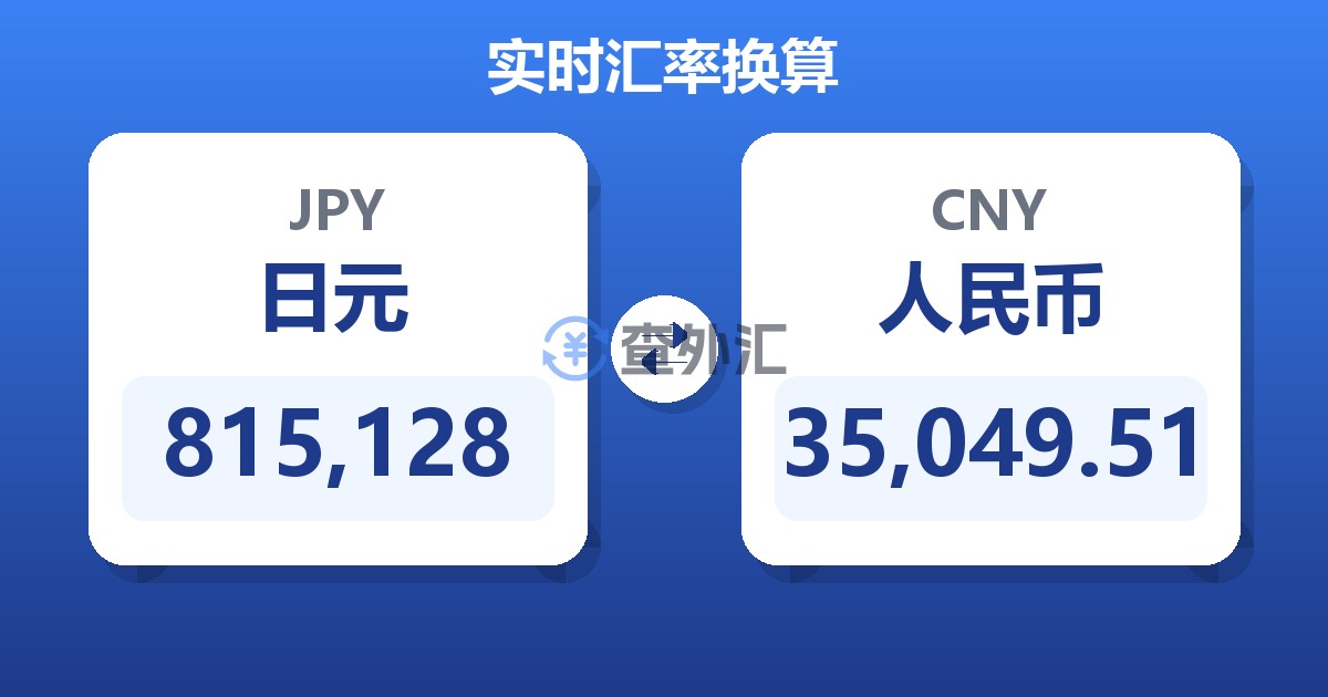 815,128日元兑人民币