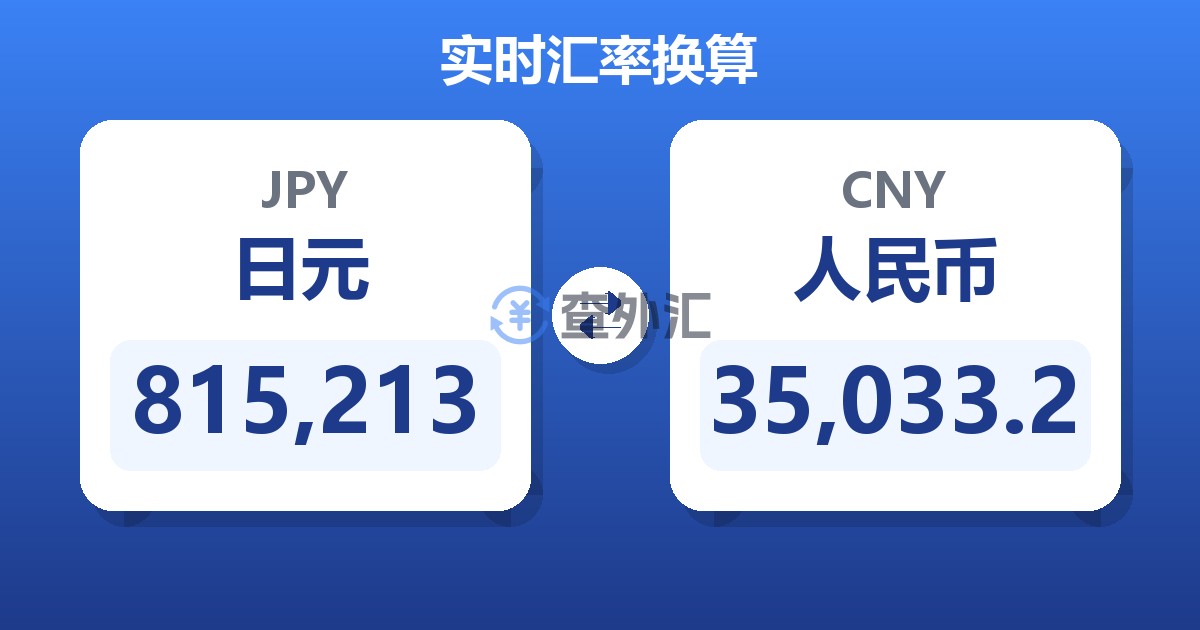 815,213日元兑人民币