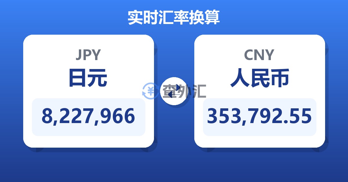 8,227,966日元兑人民币