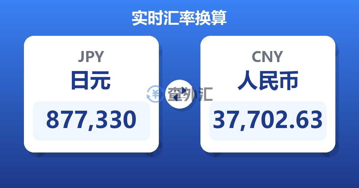 877,330日元兑人民币