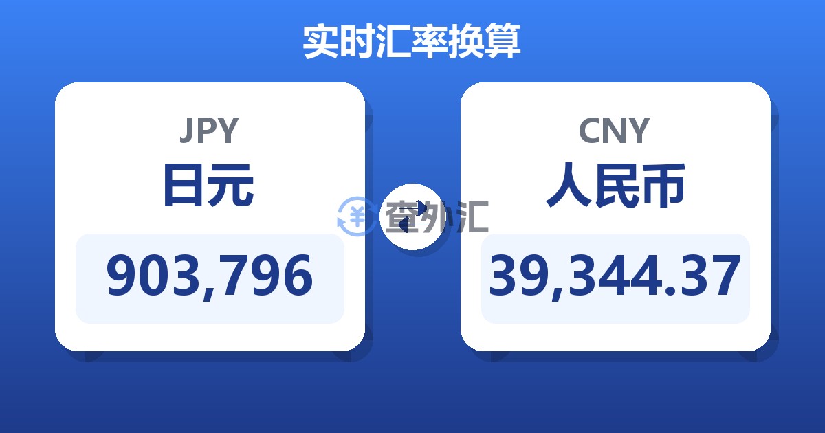 903,796日元兑人民币
