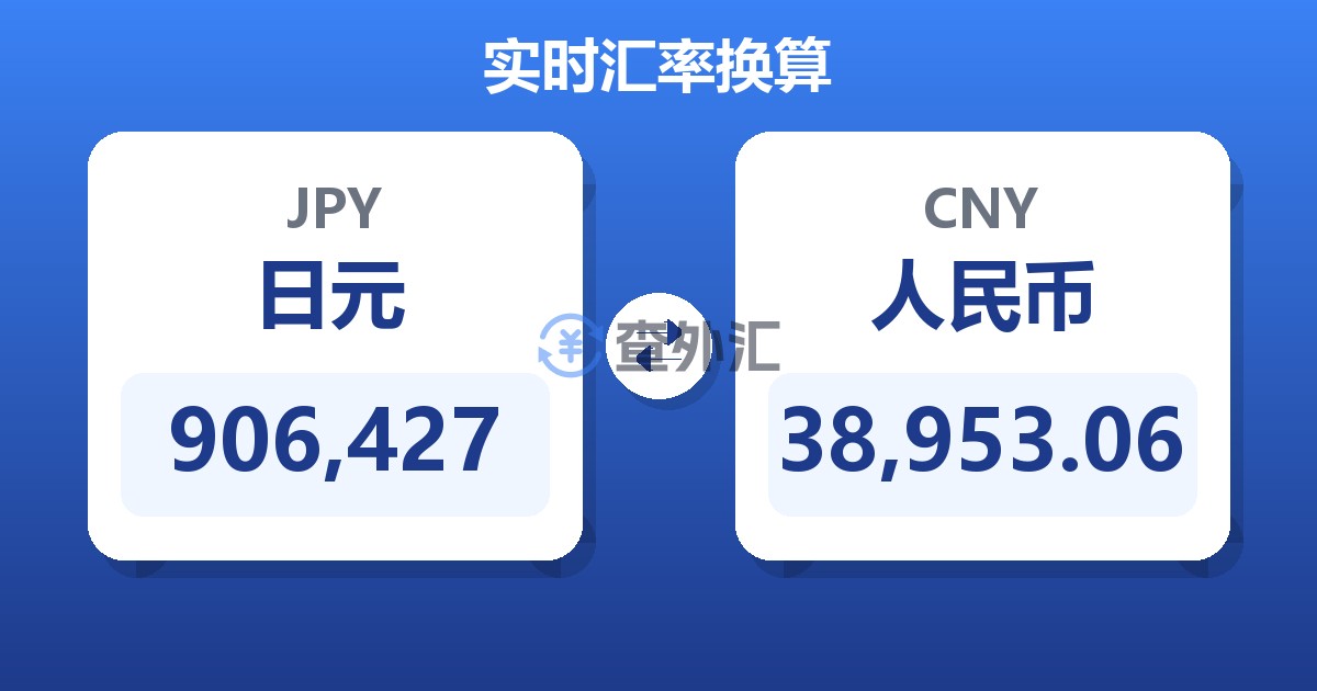 906,427日元兑人民币