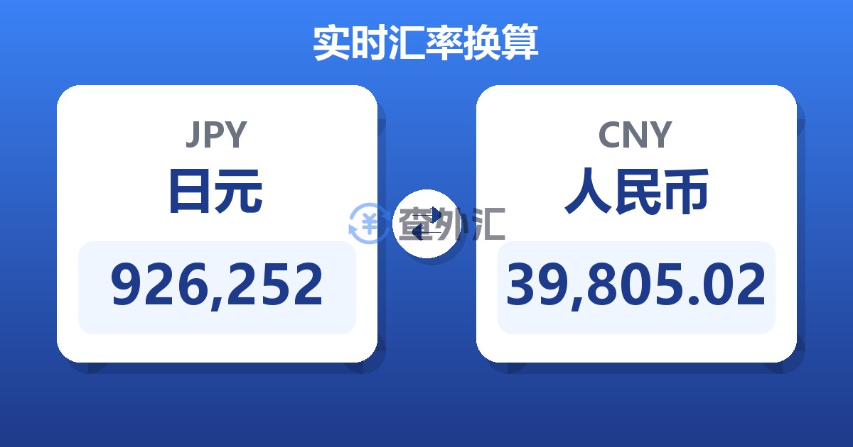 926,252日元兑人民币