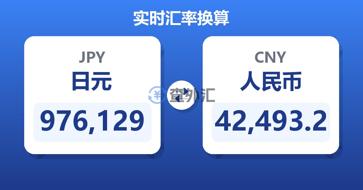 976,129日元兑人民币