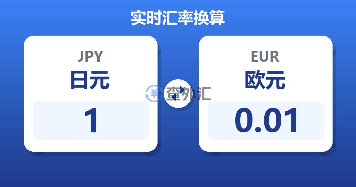 1日元兑欧元