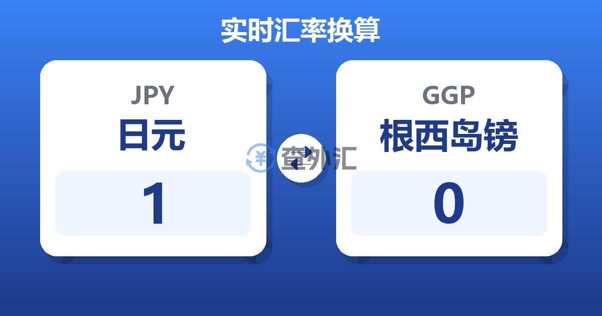 1日元兑根西岛镑