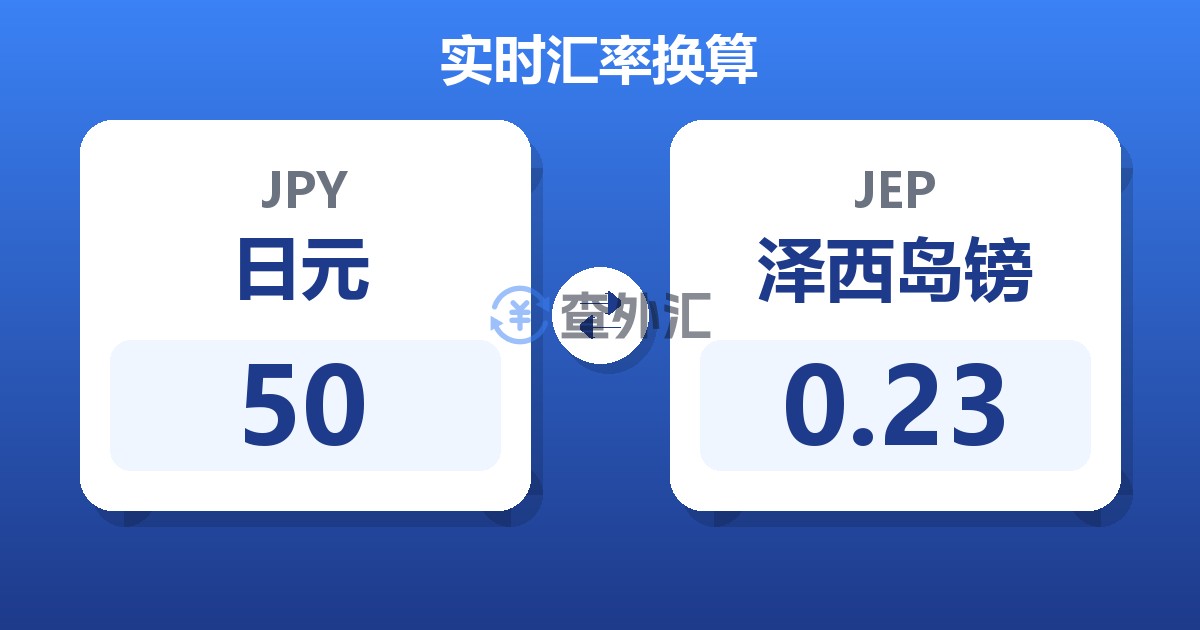 50日元兑泽西岛镑