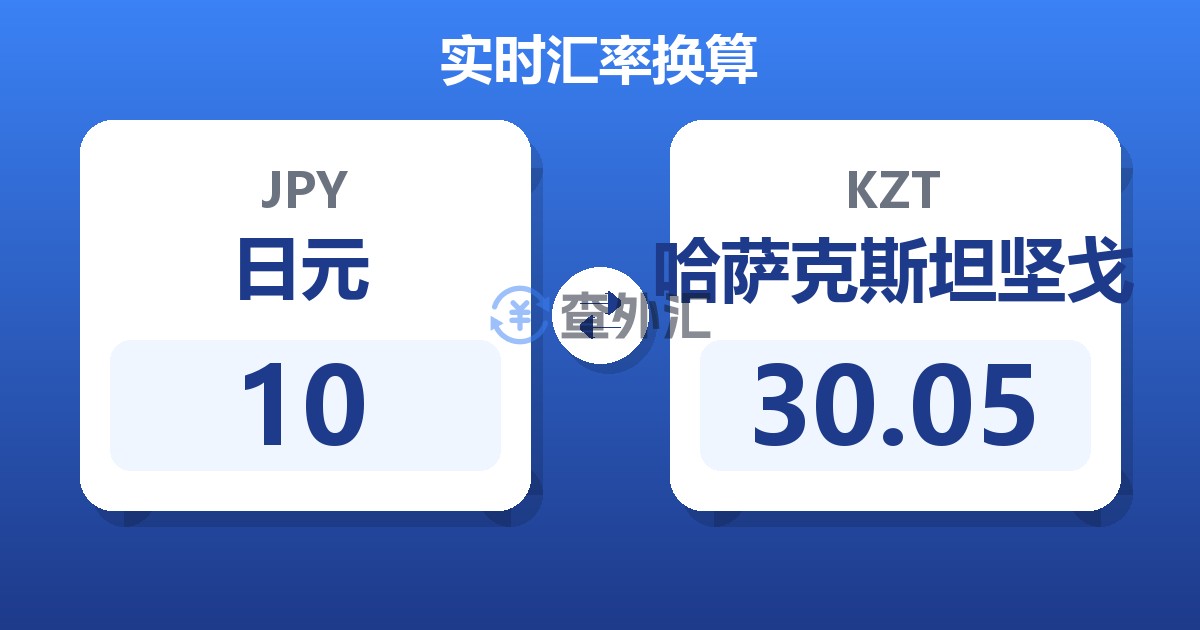 10日元兑哈萨克斯坦坚戈