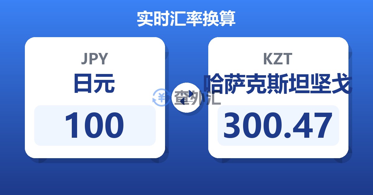 100日元兑哈萨克斯坦坚戈