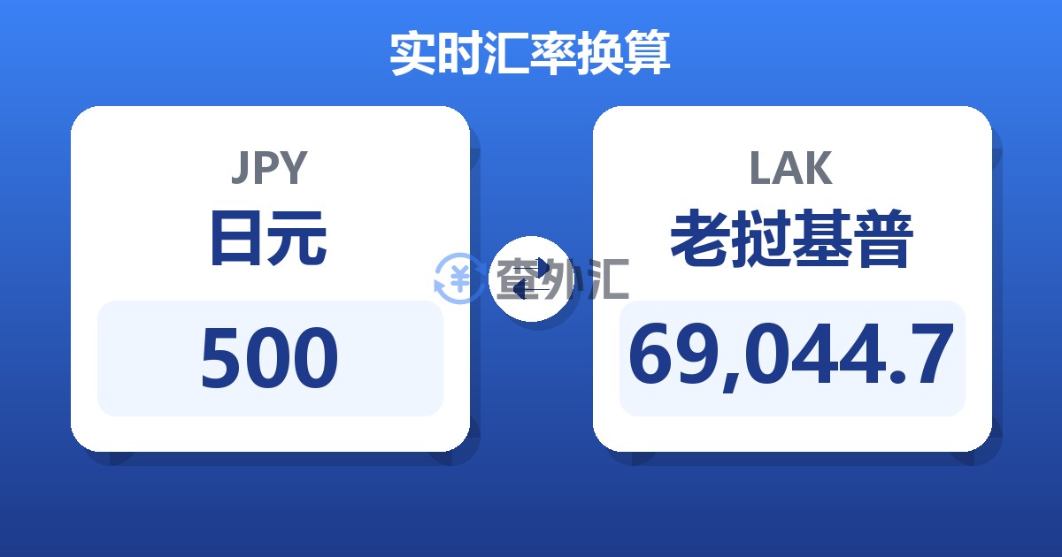 500日元兑老挝基普