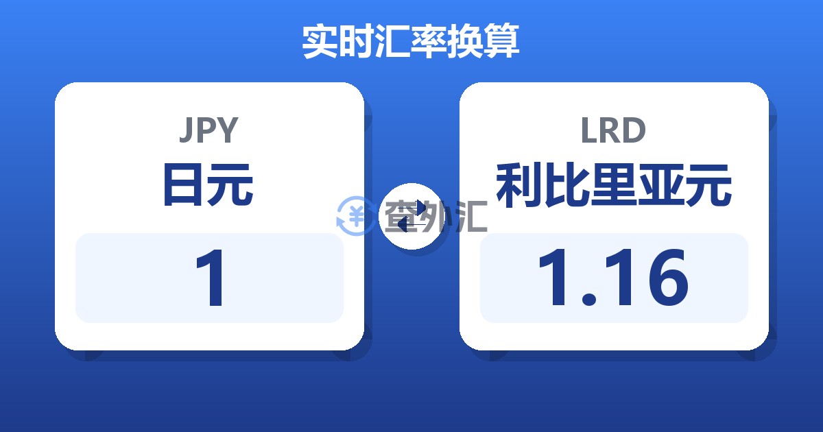 1日元兑利比里亚元