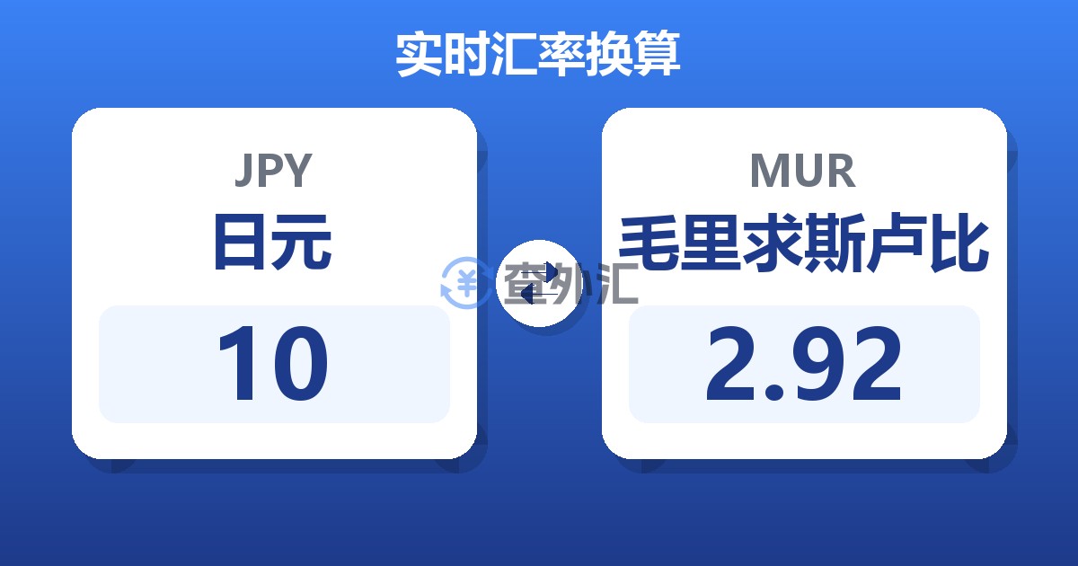 10日元兑毛里求斯卢比