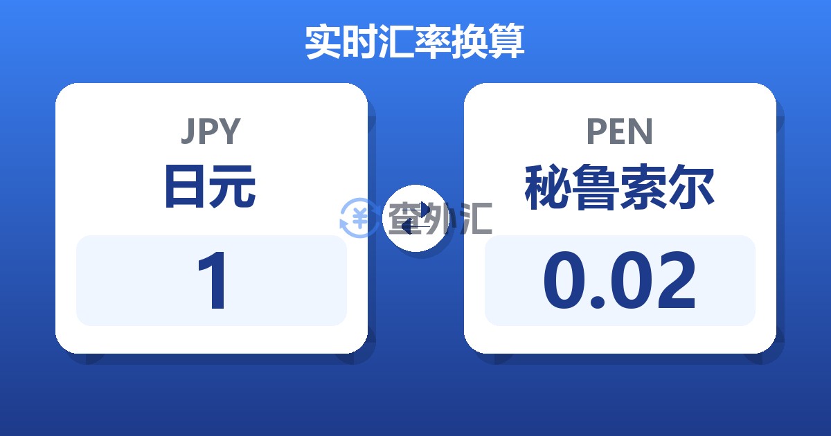 1日元兑秘鲁索尔