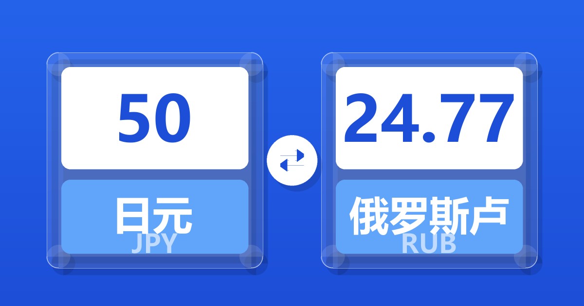 50日元兑俄罗斯卢布