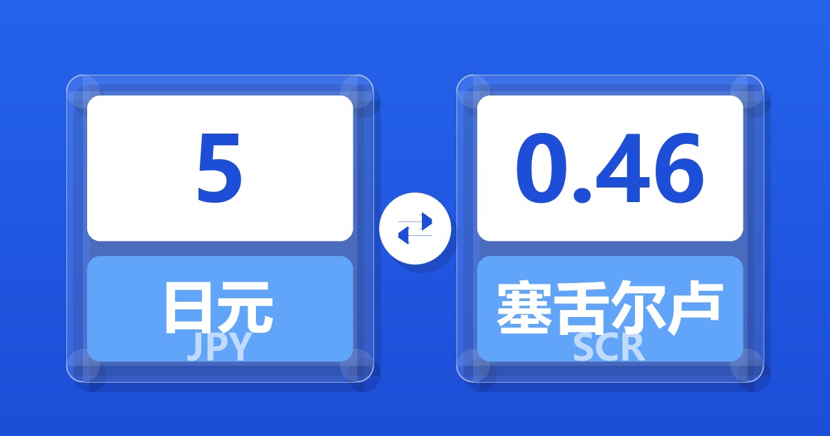 5日元兑塞舌尔卢比