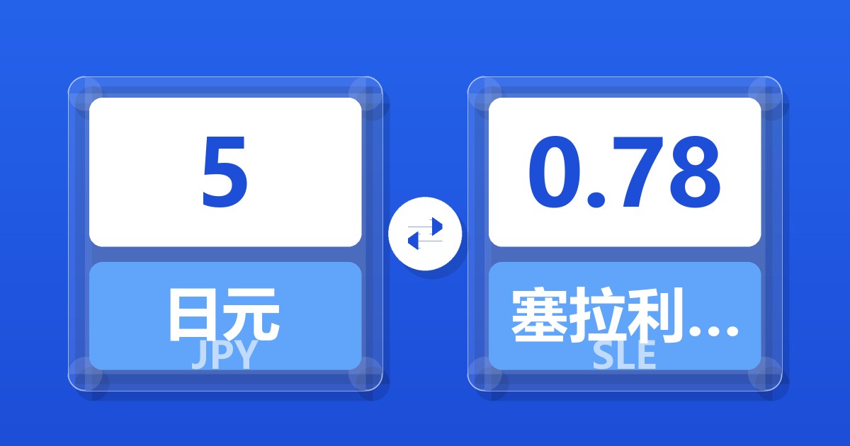 5日元兑塞拉利昂利昂