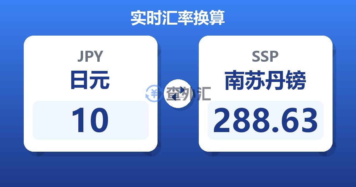 10日元兑南苏丹镑