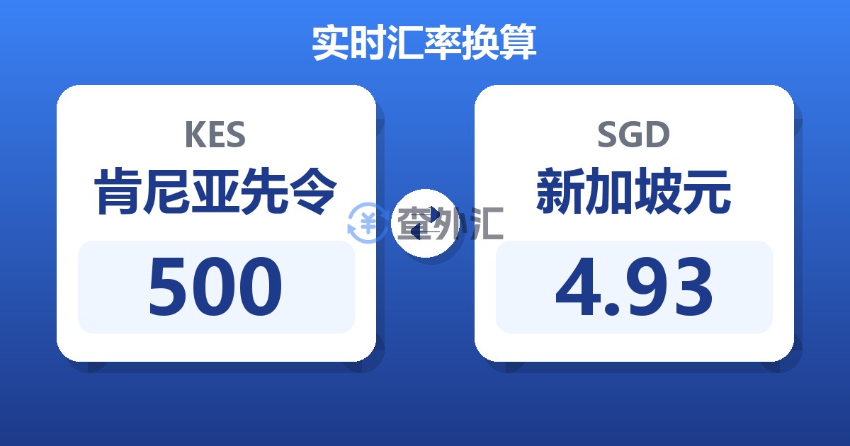 500肯尼亚先令兑新加坡元
