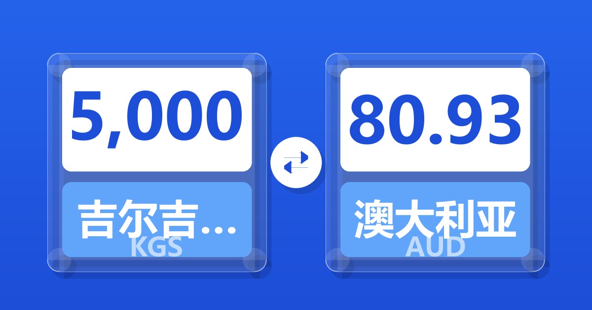 5,000吉尔吉斯斯坦索姆兑澳大利亚元