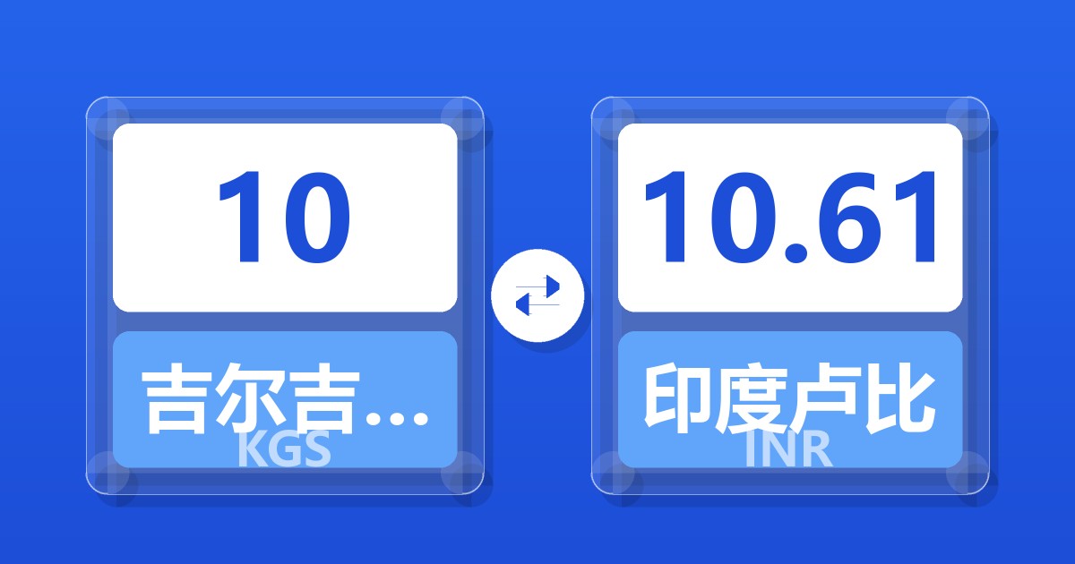 10吉尔吉斯斯坦索姆兑印度卢比