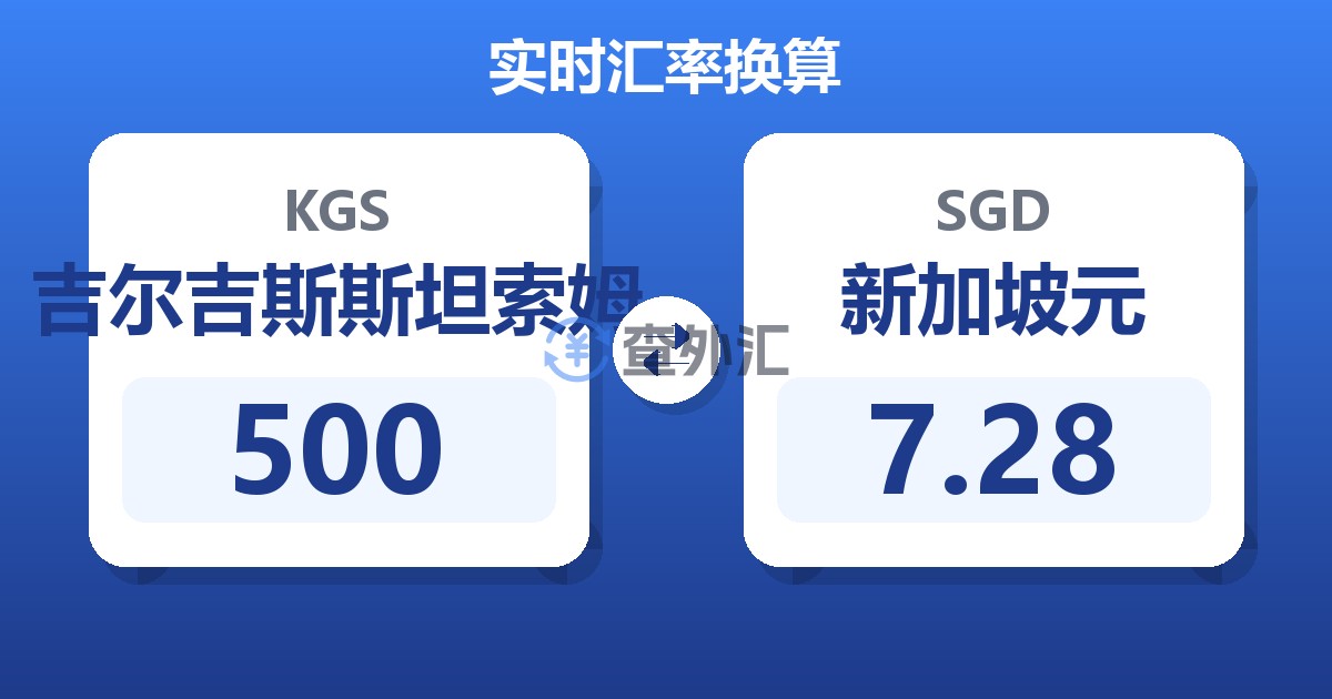 500吉尔吉斯斯坦索姆兑新加坡元