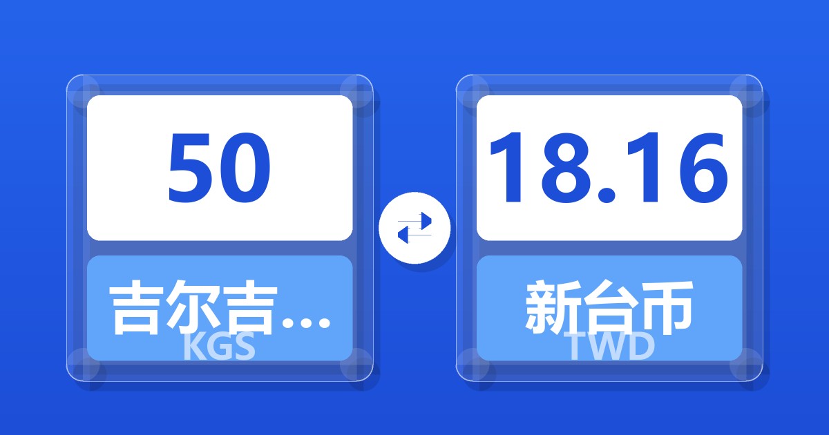 50吉尔吉斯斯坦索姆兑新台币