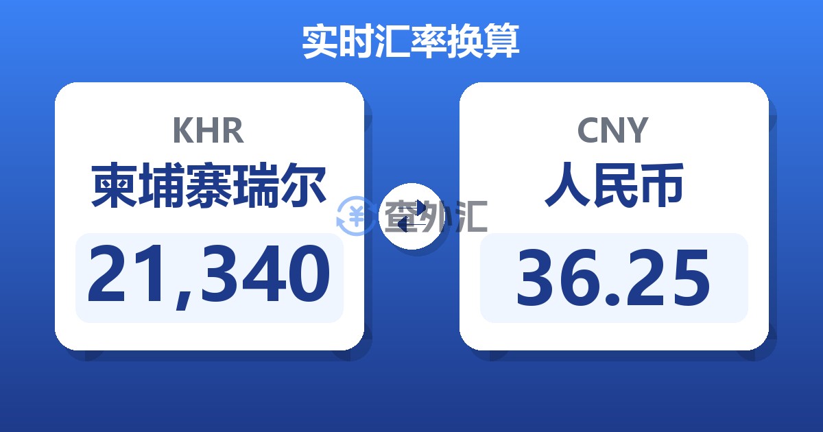 21,340柬埔寨瑞尔兑人民币