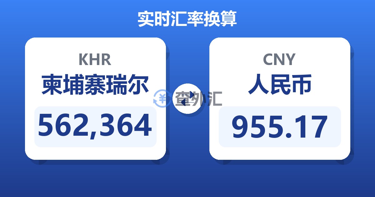 562,364柬埔寨瑞尔兑人民币