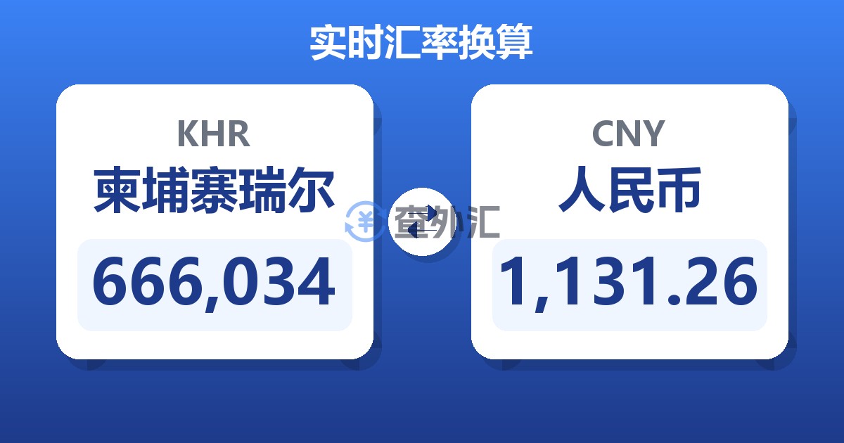 666,034柬埔寨瑞尔兑人民币