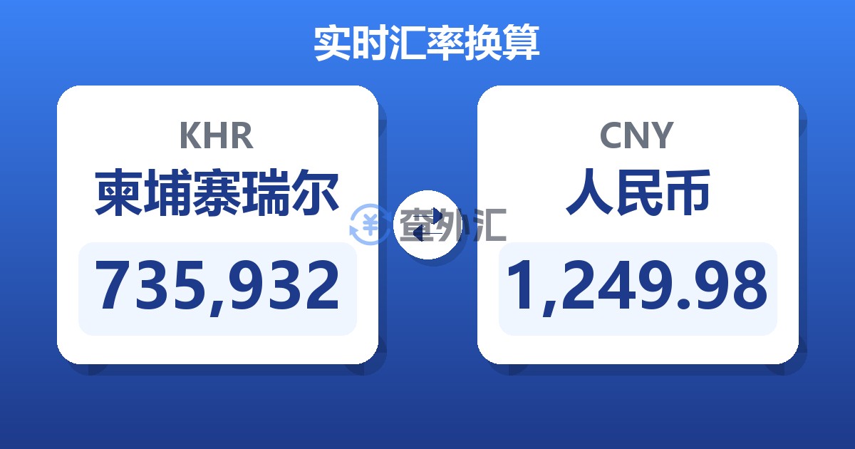 735,932柬埔寨瑞尔兑人民币