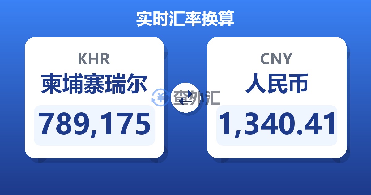 789,175柬埔寨瑞尔兑人民币