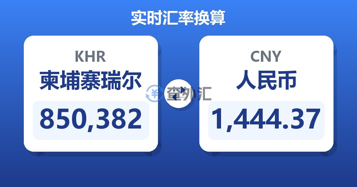 850,382柬埔寨瑞尔兑人民币