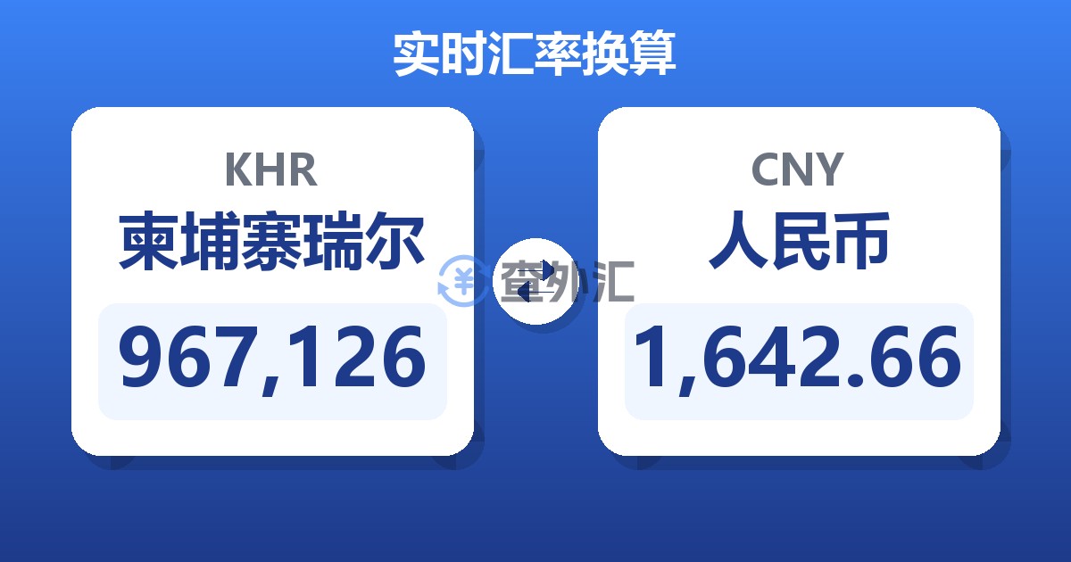 967,126柬埔寨瑞尔兑人民币