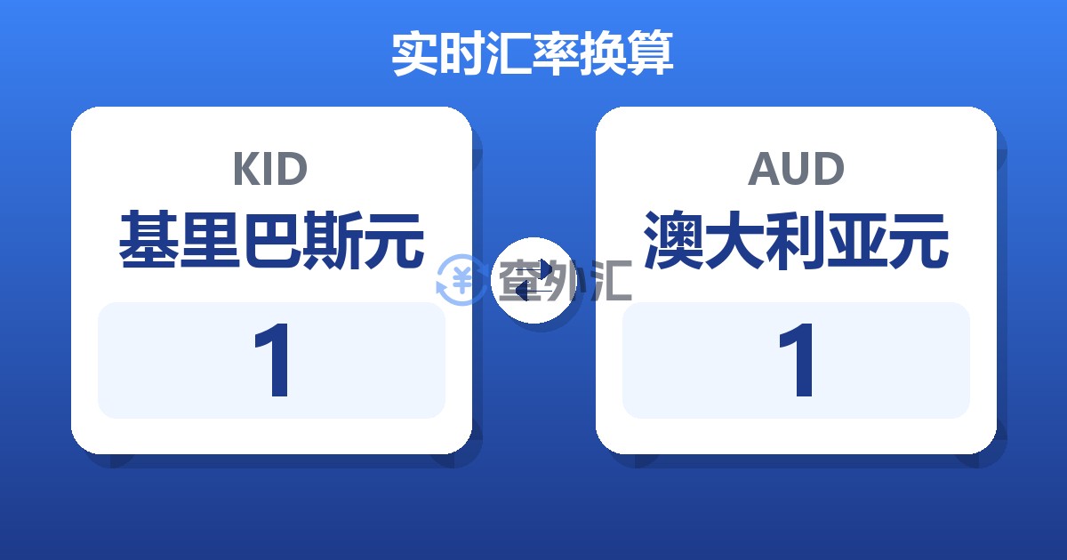 1基里巴斯元兑澳大利亚元