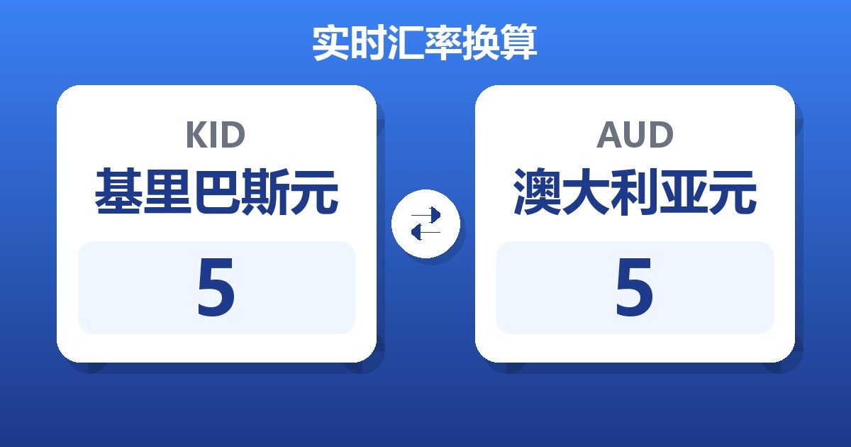 5基里巴斯元兑澳大利亚元