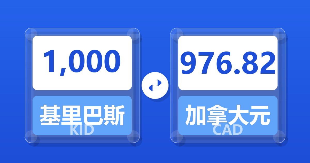 1,000基里巴斯元兑加拿大元