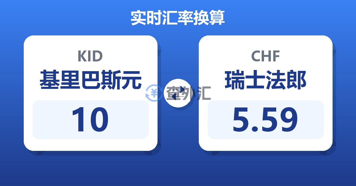 10基里巴斯元兑瑞士法郎