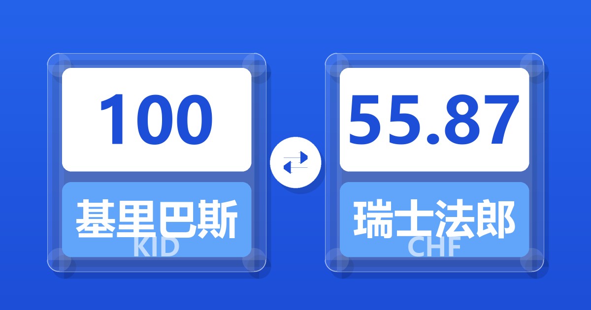 100基里巴斯元兑瑞士法郎
